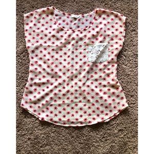 Spring/summer floral print blouse